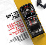 Funsterz Drift Series 1:16 Scale 4WD Remote Control  Car Nissan Nismo GT-R Model - Black
