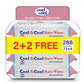 Cool & Cool Baby Wipes Pack of 4 (2+2 Free) - 288pcs