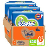 BabyJoy Cullotte Pants Diaper, Mega Pack Junior Xxl Size 6, 16 - 23Kg - 120Pcs