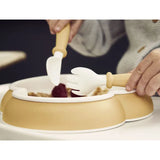 Babybjorn Baby plate, spoon, fork Set - Powder Yellow (Pack of 2)