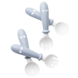 Babybjorn Baby Spoon and Fork 4pcs - Powder Blue