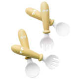 Babybjorn Baby Spoon and Fork 4pcs - Powder Yellow