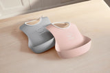 Babybjorn Baby Bib - Pack of 2 - Grey / Powder Pink