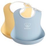 Babybjorn Baby Bib - Pack of 2 - Powder Yellow / Powder Blue