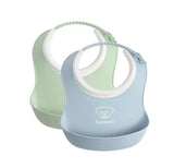 Babybjorn Small Baby Bib - Pack of 2 - Powder Green / Powder Blue
