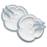 Babybjorn Baby plate, spoon, fork Set - Powder Blue (Pack of 2)