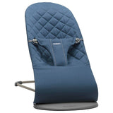 BabyBjorn Fabric Seat Bouncer Bliss, Cotton With Classic Quilt Design - Midnight Blue