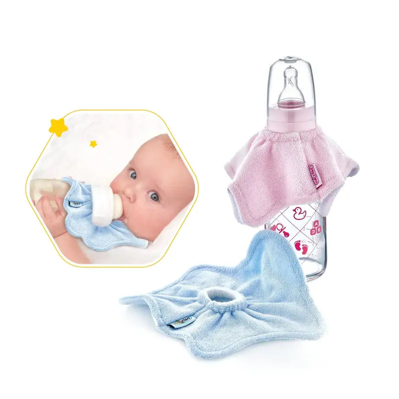 Babyjem Baby Bottle Bib - Blue - Laadlee