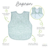 BapronBaby Feeding Bib - Dino Friends Sage