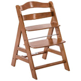 Hauck Height Adjustable Wooden Alpha+B Highchair - Walnut