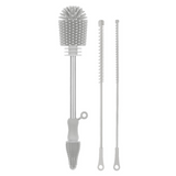 Haakaa Silicone Double Ended Cleaning Brush Set - Suva Grey