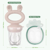 Haakaa Fresh Food Feeder Teether + Freeze Tray - Blush