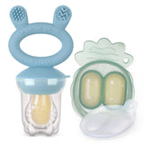 Haakaa Fresh Food Feeder Teether + Freeze Tray - Sky Blue