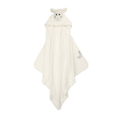 Zoocchini Baby Hooded Towel Lucky the Lamb - White