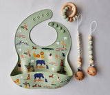 Chewies & More - Silicone BIB Zoo - Green
