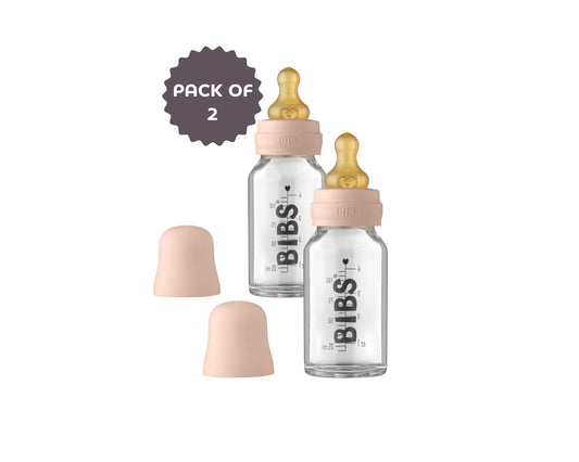 Bibs Baby Feeding Bottle 110ml - Blush (Pack of 2)