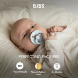 BIBS  Colour Round Latex  Pacifier Size 1 Petrol Sage Baby Blue Iron (Pack of 4)