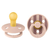 BIBS Studio Colour Round Latex Pacifier Size 1 - Blush Mix (Pack Of 2)