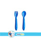 Babyjem Baby Spoon and Fork Set - Blue - Laadlee