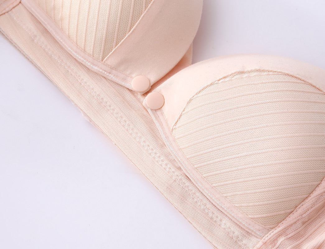 Okus Comfy Cotton Maternity & Nursing Bra - Beige - Laadlee