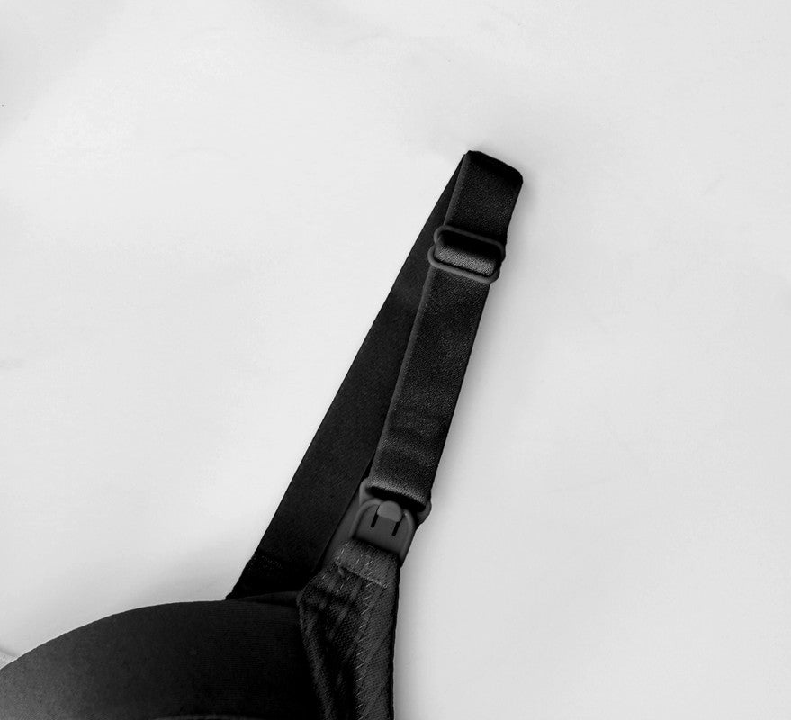 Okus Comfy Cotton Maternity & Nursing Bra - Black - Laadlee