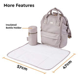 BabaBing Mani Vegan Leather Diaper Bag With Hooks And Changing Pad – Blush