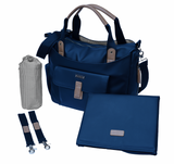 BabaBing Roma 2 Diaper Bag With Hooks And Xl Changing Pad – Navy