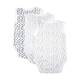 Babies Basic Alphabet Printed Sleeveless Romper Bodysuit- Set of 3