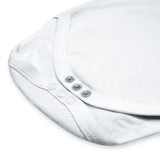 Babies Basic Combed Cotton Sleeveless Striped Bodysuit - White - Set of 3