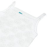 Babies Basic Sleeveless Printed Bodysuit - White - Set of 3
