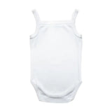Babies Basic Sleeveless Romper Bodysuit- White - Set of 3