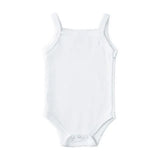 Babies Basic Sleeveless Romper Bodysuit- White - Set of 3