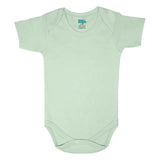 Babies Basic Short Sleeves Bodysuit - Green/ Beige/ Blue/ Mocha - Set of 4