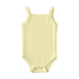 Babies Basic Sleeveless Romper Bodysuit- Pink/ Yellow/ White - Set of 6