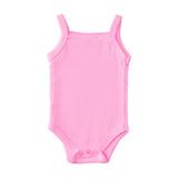 Babies Basic Sleeveless Romper Bodysuit- Pink/ Yellow/ White - Set of 6