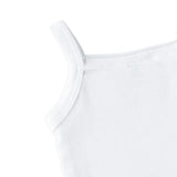 Babies Basic Sleeveless Romper Bodysuit- White - Set of 6