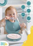 BabiesBasic Silicone Feeding Plate with Suction - Blue
