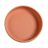 Babies Basic Silicone Feeding Plate with Suction - Brown