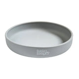 Babies Basic Silicone Feeding Plate with Suction - Gray
