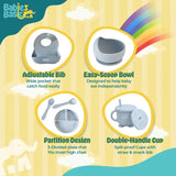BabiesBasic Feeding Set 6 Pcs - Gray