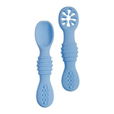 BabiesBasic First Stage Training Spoon with Masher - Sky Blue