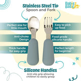 Babies Basic Silicone Feeding Set - Blue