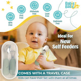 Babies Basic Silicone Feeding Set - Green