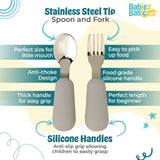 Babies Basic Silicone Feeding Set - Gray