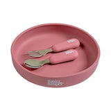 Babies Basic Silicone Feeding Set - Pink
