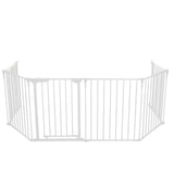 Baby Safe Convertible Playpen with Mat - White