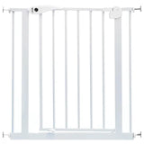 Baby Safe Metal Safety Gate with 20cm x 2 Extension - White