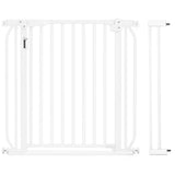 Baby Safe Metal LED Safety Gate with 10cm Extension - White