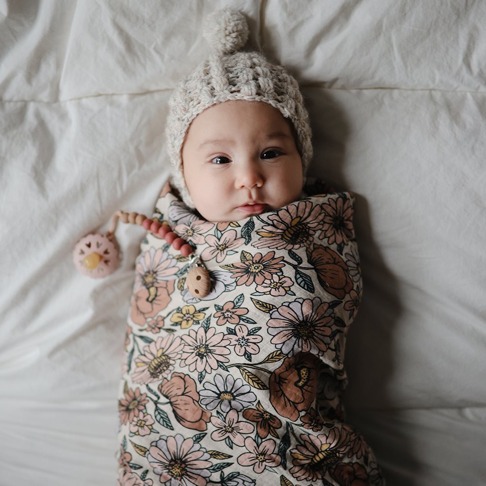 Mushie Pacifier Clips Eva Redwood - Laadlee