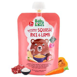 Babylikes Halal Baby Food Pouch - Butternut Squash, Rice & Lamb 130g - Pack of 6